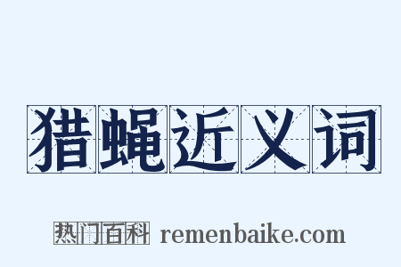 猎蝇近义词是什么意思的图片